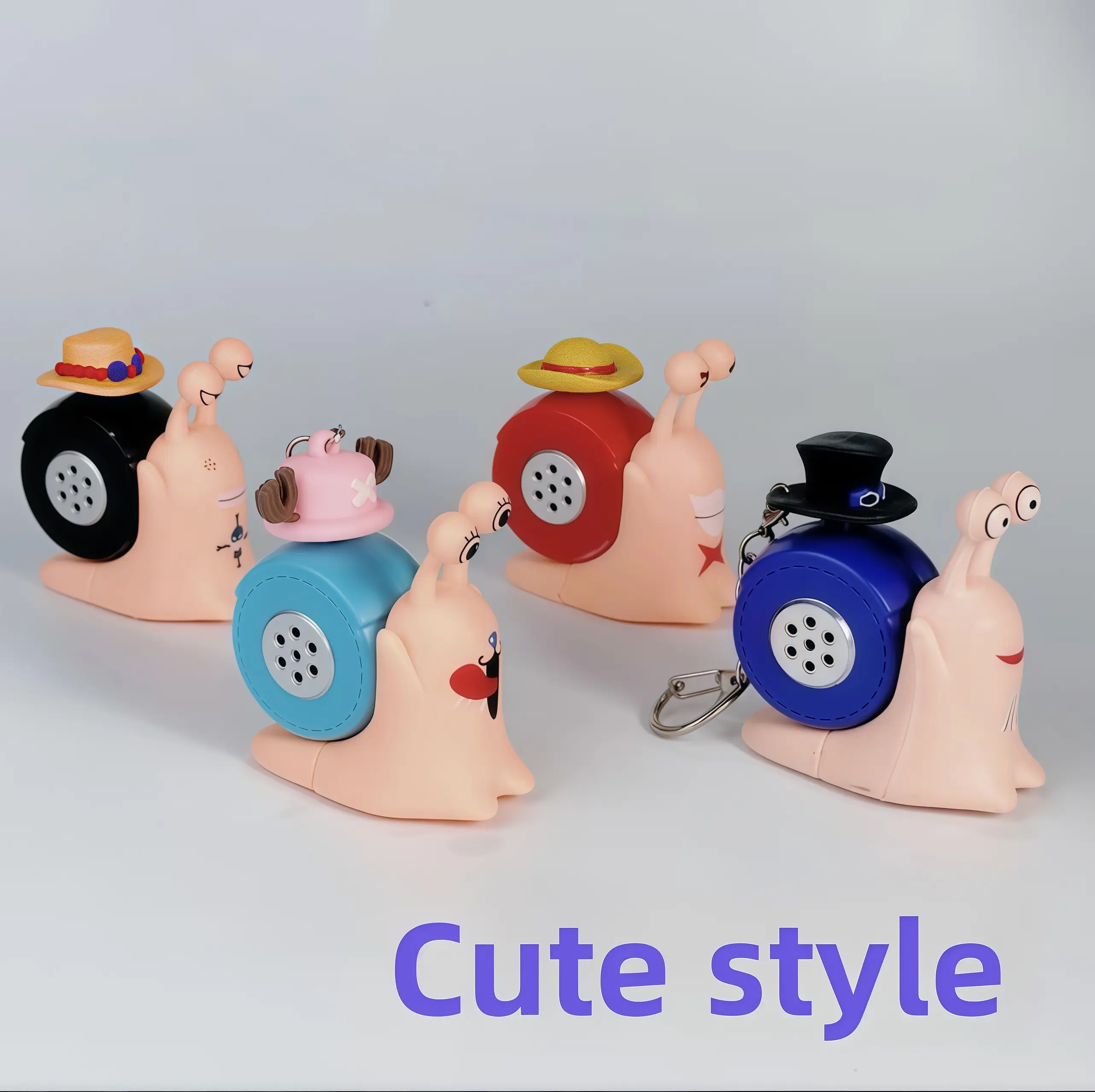 One Piece Recording Snail  Recording Keychain Gift for Friends, Stylish Keychain, Cartoon Keychains Aesthetic Keychain Cute Keychain carabiner Stylish Keyring Keychain Decor, Cute Keychain Accessory carabiner keychains for men