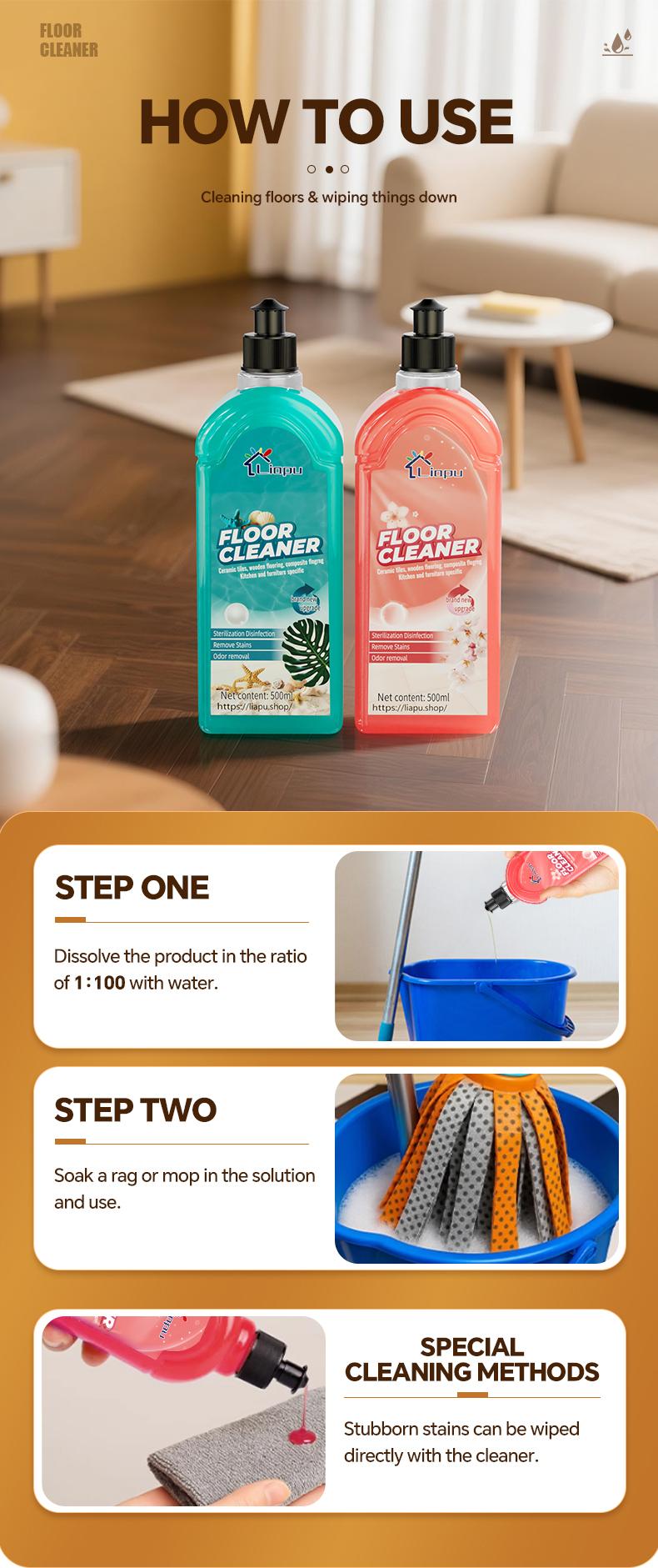 Liapu-floor cleaner Highly Scented Mop Soap (Concentrated Formula)  Household Cleaning disinfectant cleaner