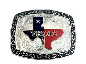 WMG Texas State Map Theme Western Rodeo Unisex Fashion Belt Buckles (WMG713)
