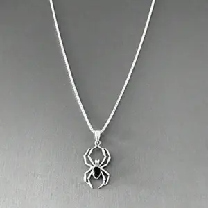 Men’s Classic Punk Skull Spider Pendant Necklace – Bold Statement Jewelry for Parties & Everyday Wear