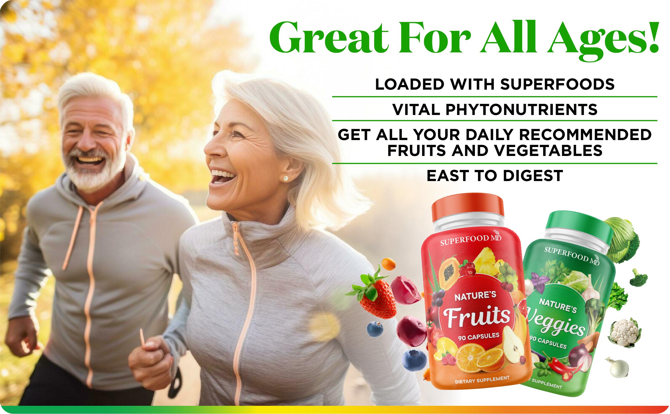 Superfood MD Fruits Supplement - 90 Fruit Capsules - Supports Energy Balance, High Lycopene, Vitamins & Minerals -Made in The USA