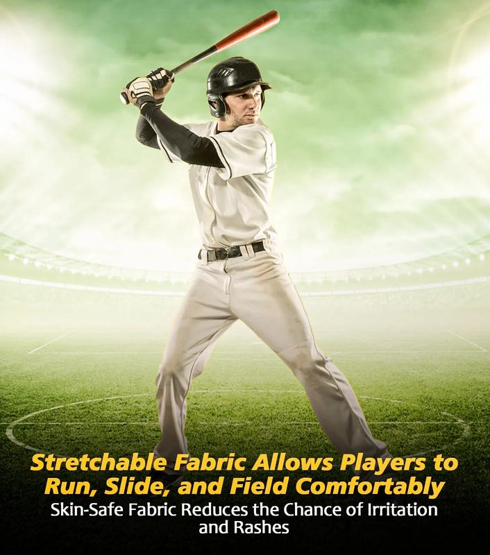 Penveer Full Length Men's Baseball Pants, Open Bottom, Loose Fit Adult Baseball Pants with Adjustable Length (Black) Athletic Tracksuit Soft Jogger Trousers