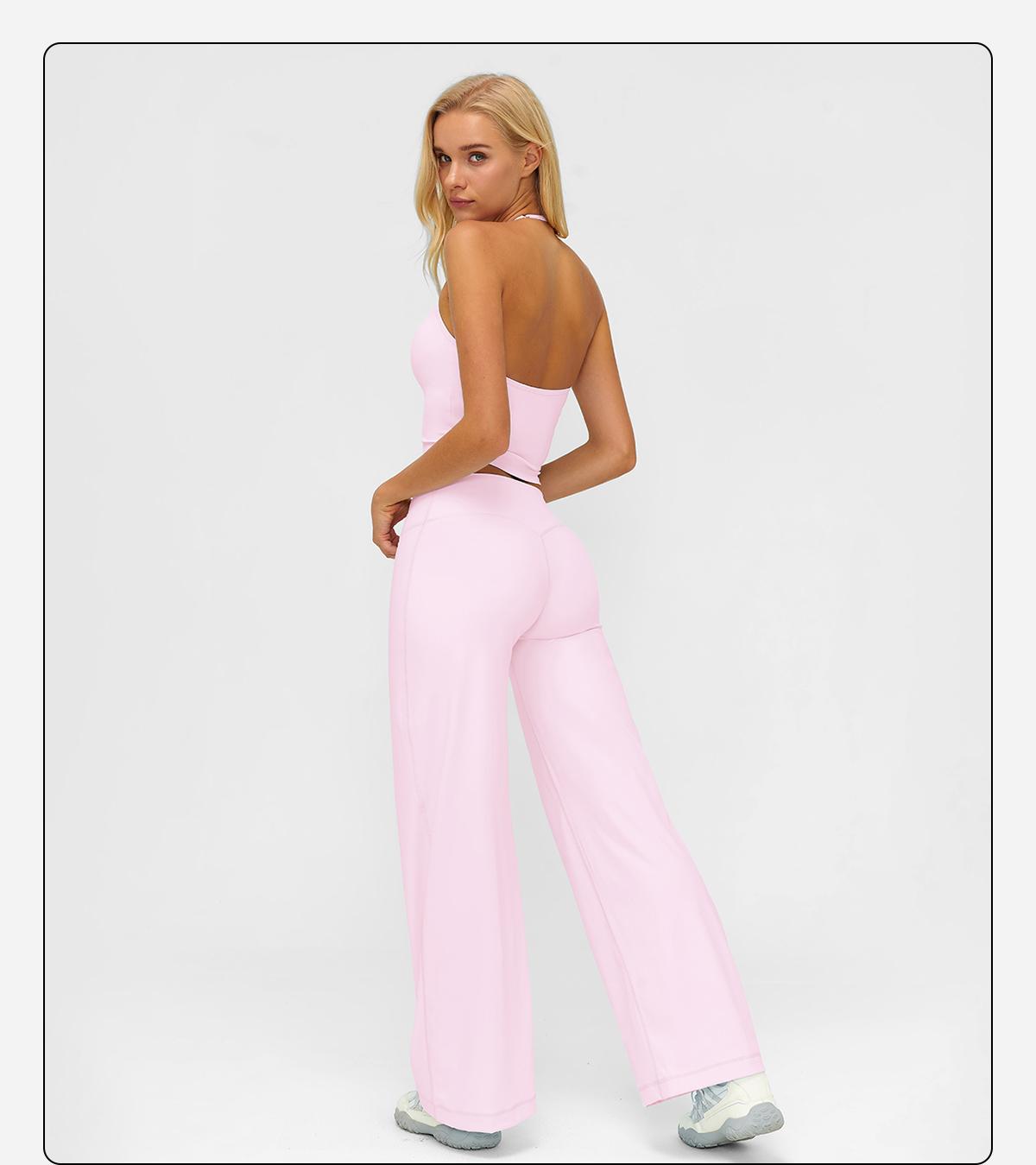 MFVIM Sporty Two-Piece Set Women’s Plain Crop Cami Top & Flare Leg Pants Sports Set, Sporty Casual Comfy Breathable Two-Piece Outfits for Yoga, Gym, Workout, Running, Gym Workout Clothes SpringStatements