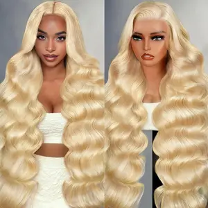 Vinisay 613 Blonde Body Wave Lace Front Wigs Human Hair 200 Density Body Wave 13x6 HD Lace Front Wigs Human Hair Pre Plucked with Baby Hair 613 Glueless Lace Frontal Wigs Human Hair for Women