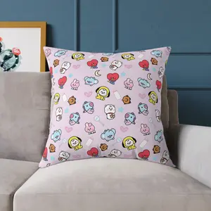 [Pillow Cover ONLY] Cute Chibi Pillow Cover – K-Pop Fan Decor Cushion Case