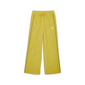 PUMA Womens T7 Play Paris Woven Pants Casual - Yellow