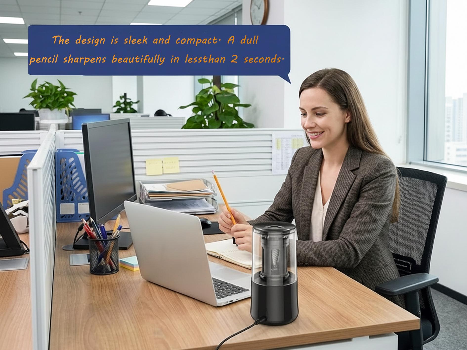 【New Year Sale】 AFMAT Electric Pencil Sharpener, Fast Sharpen in 3s, Auto Stop, Sharp with 2 Settings for 6-12mm No.2 & Colored Pencils, Ideal for Office, School & Artists