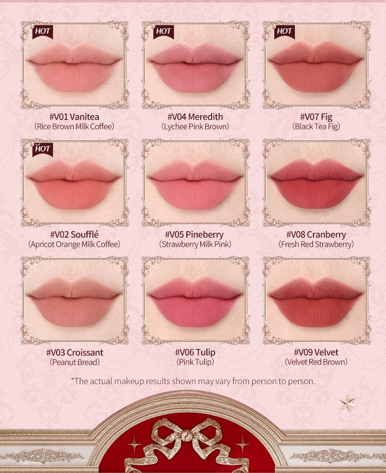 Flower Knows Strawberry Cupid Collection Cake Lip Cream, Smooth Matte Lip Cream, Long Lasting, Non-Stick Cup Lip Clay, Smudge Proof, High Pigment, Moisturizing, Summer Makeup Gift, Makeup Beauty Cosmetics