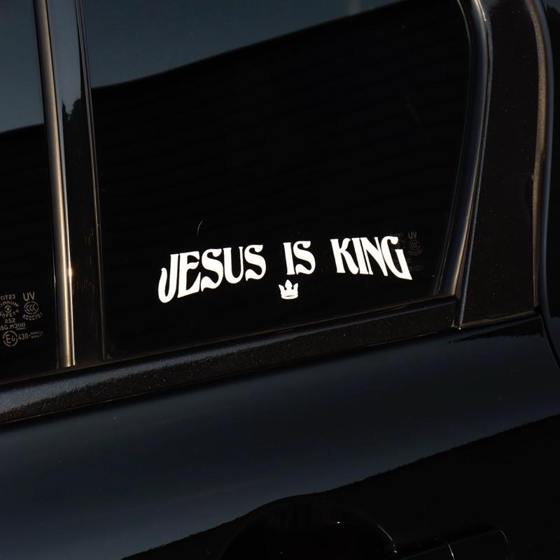 Jesus is king - Faith - Christian High Quality Vinyl Decal – Waterproof Sticker