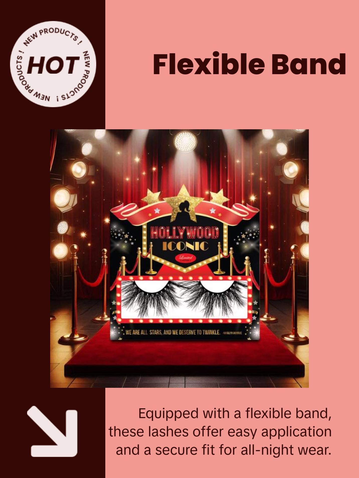 WEHO Mink Eyelashes – 20mm Real Mink Fur Lashes with Flexible Band for Night-Out Glam