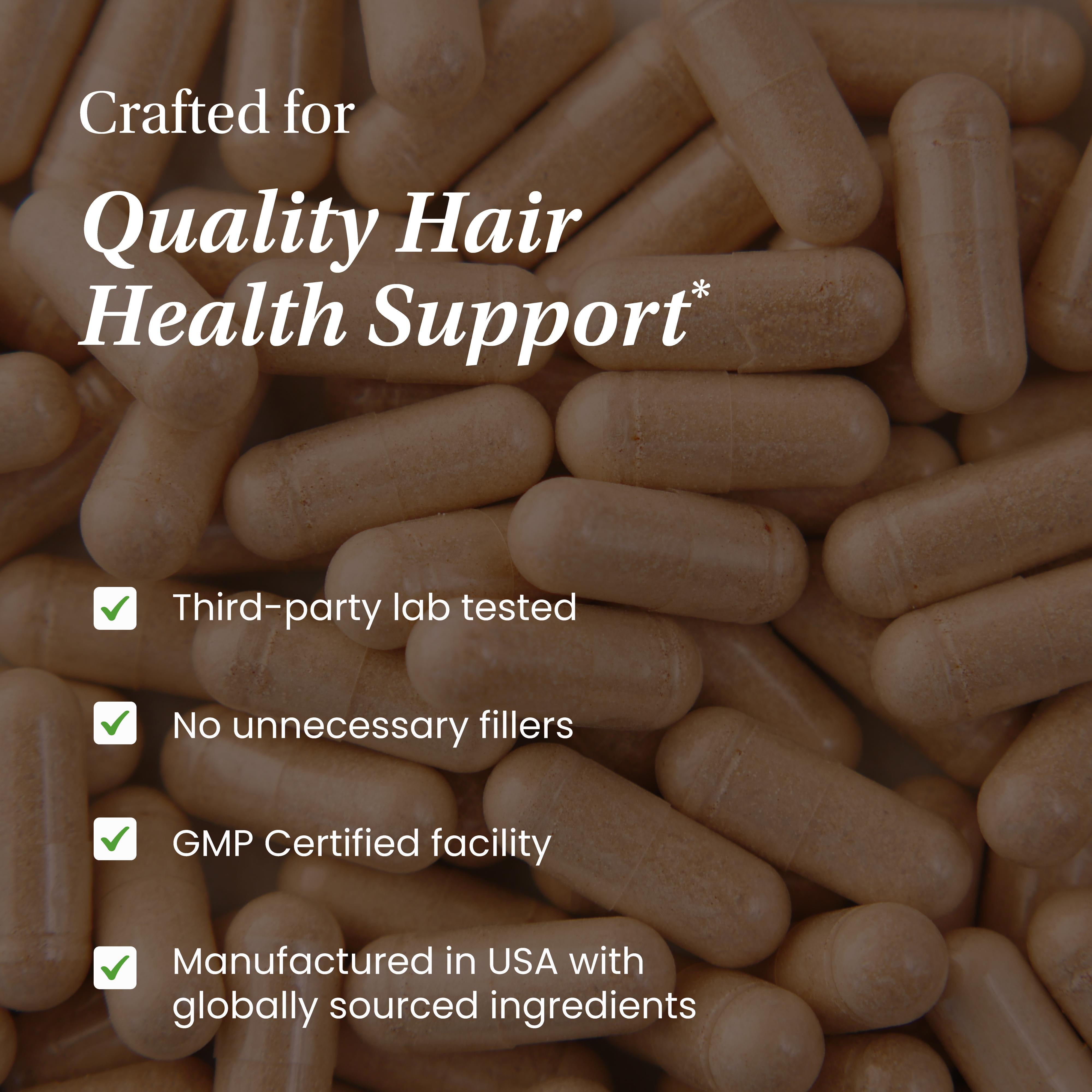 Sandhu's Biotin 6000 MCG + Collagen + Keratin + Hyaluronic Acid + Ashwagandha + Saw Palmetto + Horsetail |Supports Hair Growth, Thicker Fuller Hair, Strong Nails & Radiant Skin – For Men & Women – 60 Capsules – Third Party Lab Tested