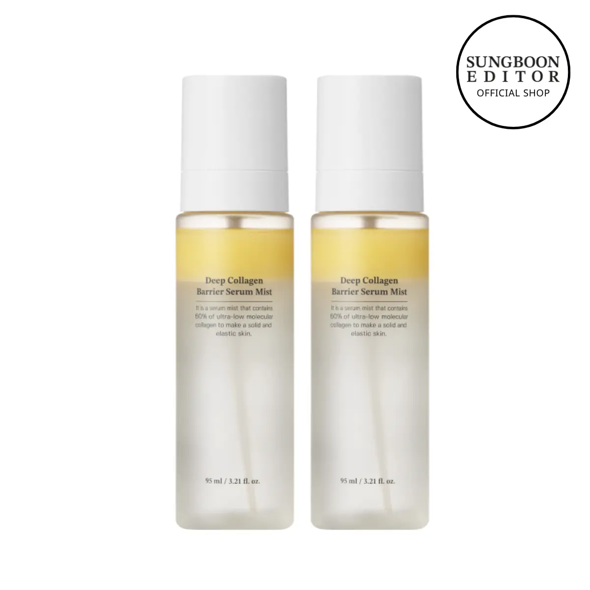 [SUNGBOON EDITOR Official] Deep Collagen Serum Mist Twin Pack | 2x Hydrating Mist for Sensitive Skin with Double-Layer Dewy Moisture Facial Spray Face Mist Spray Radiant
