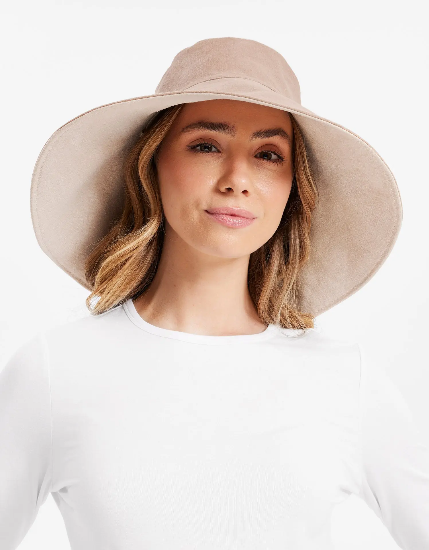 Ultra Wide Brim Hat for Women, Breathable Cotton Linen Outdoor Headwear with UPF 50+ Sun Protection for Everyday Sunny Outings, Breathable Outdoor Headwear, Lightweight Breathable Headwear