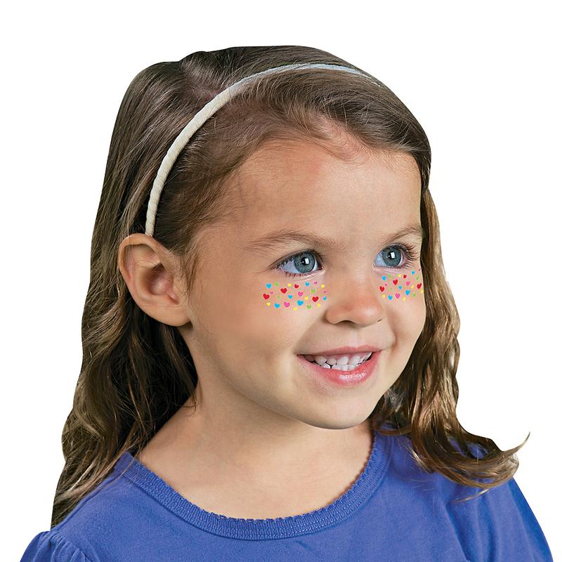 2" x 1" Bulk 72 Pc. Freckle Style Fun Shapes Temporary Tattoos