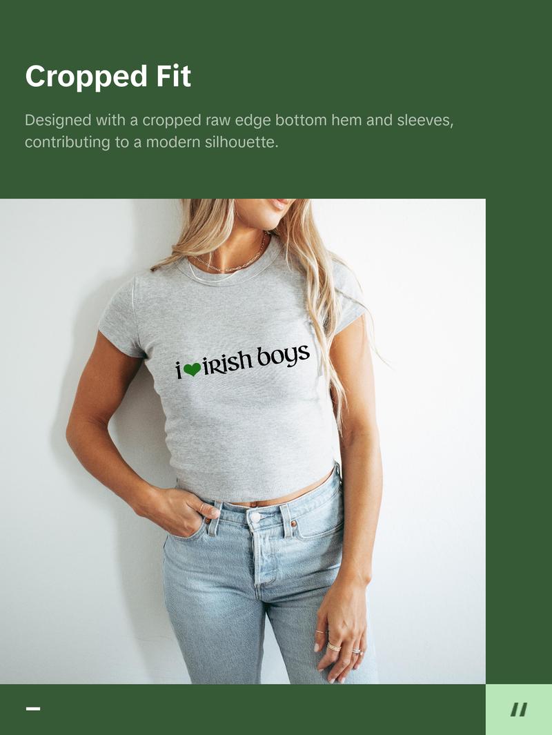 I Love Irish Boys St. Patrick's Day Womens Crop Top I Love Irish Boys St. Patrick's Day Womens Crop Top