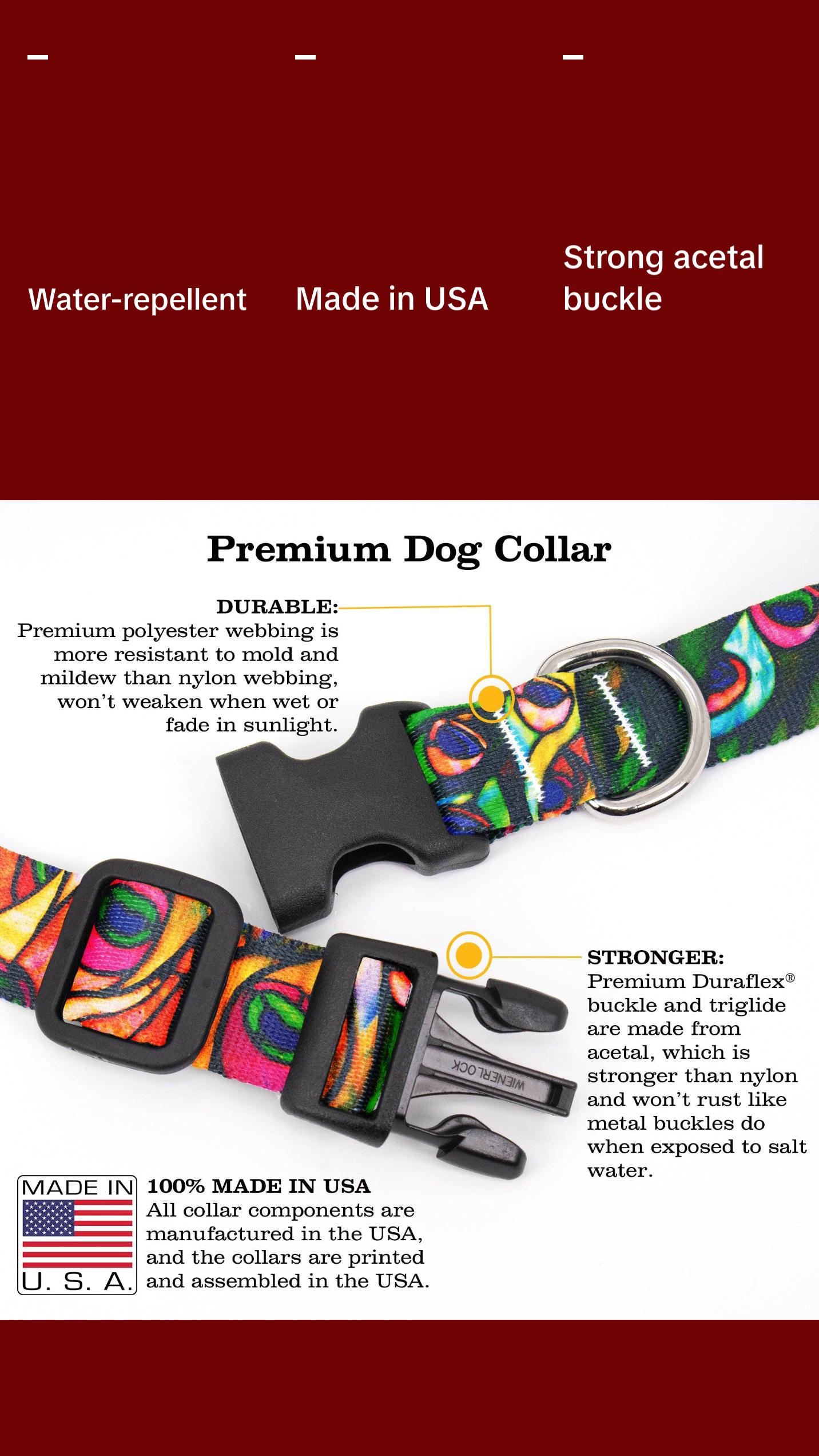 Tiffany Peacock Dog Collar - Made in USA Tiffany Peacock Dog Collar - Made in USA