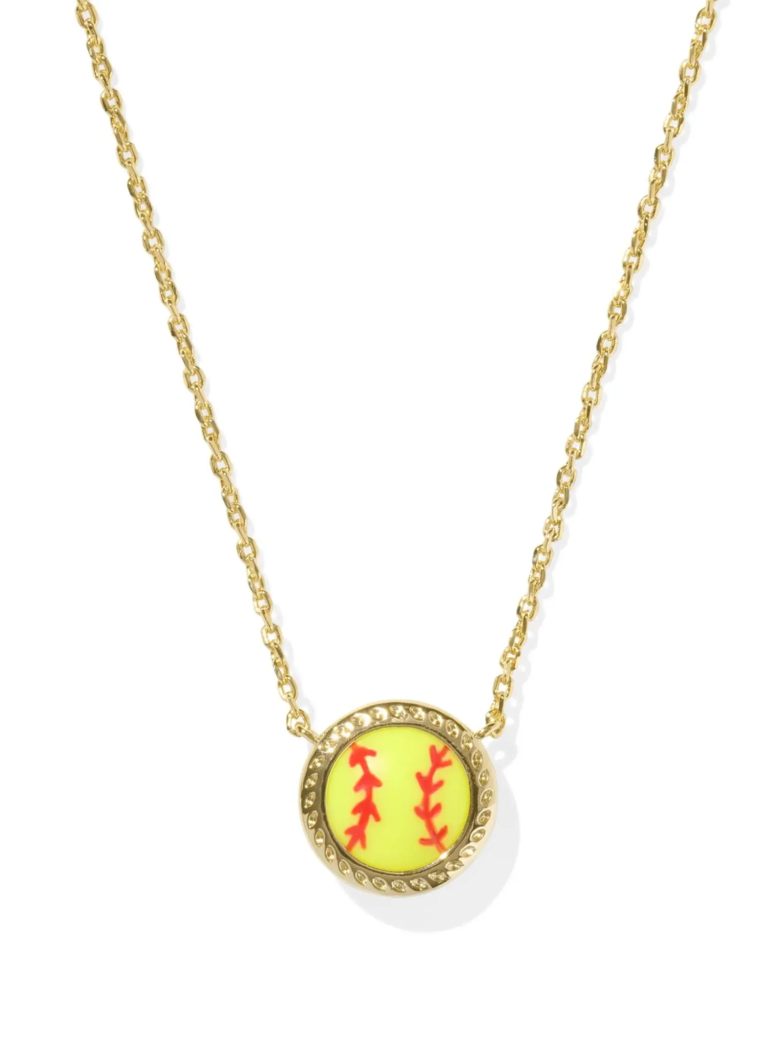 New Sports Series Softball Necklace with Sporty Appeal, Tennis Necklaces for Fashionable, Trendy Round Pendant Jewelry, Accessory Necklace, Casual Style Necklaces, Unique Statement Accessories, Copper Necklace, Chain Jewelry