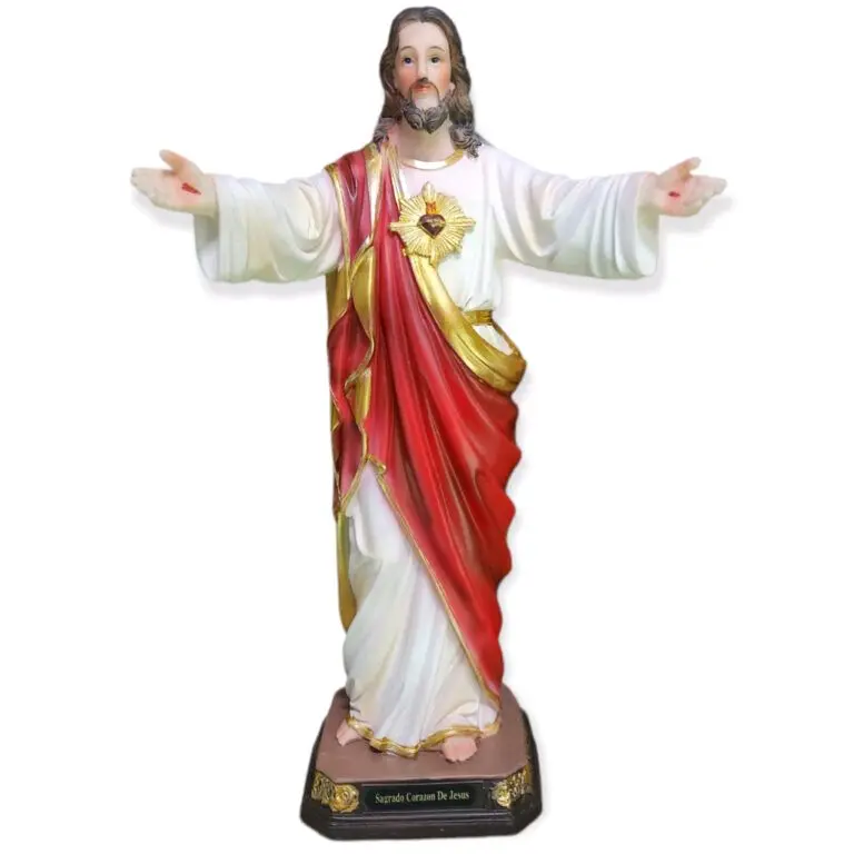 Sagrado Corazon de Jesus  12" Inches Tall Open Arms 25118-12 Sacred Heart of Jesus Estatua Brand New