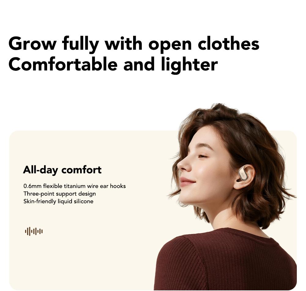 HTC NE39 OWS -Translator Headset Bluetooth Headset(6.0)|PX5 Waterproof Built-in Microphone Comfortable towear, great sound quality, and backed by a three-monthwarranty! Perfect for work, sports, study, and voice calls.