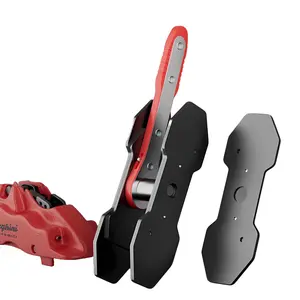 Brake Caliper Piston Press Tool for Single, Dual & Quad Piston Disc Brakes, 360° Rotating Ratchet Wrench with Steel Plates, Effort-Saving Automotive Brake Repair Tool