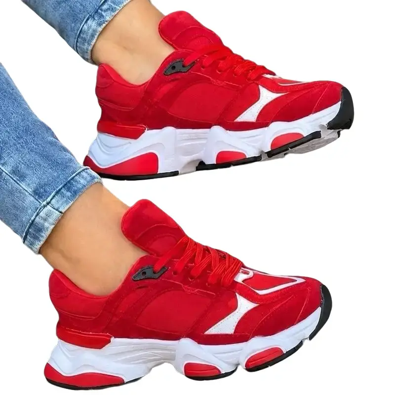 Women's Chunky Fashion Sneakers - Comfortable Casual Walking Shoes for Sports & Outdoor Activities