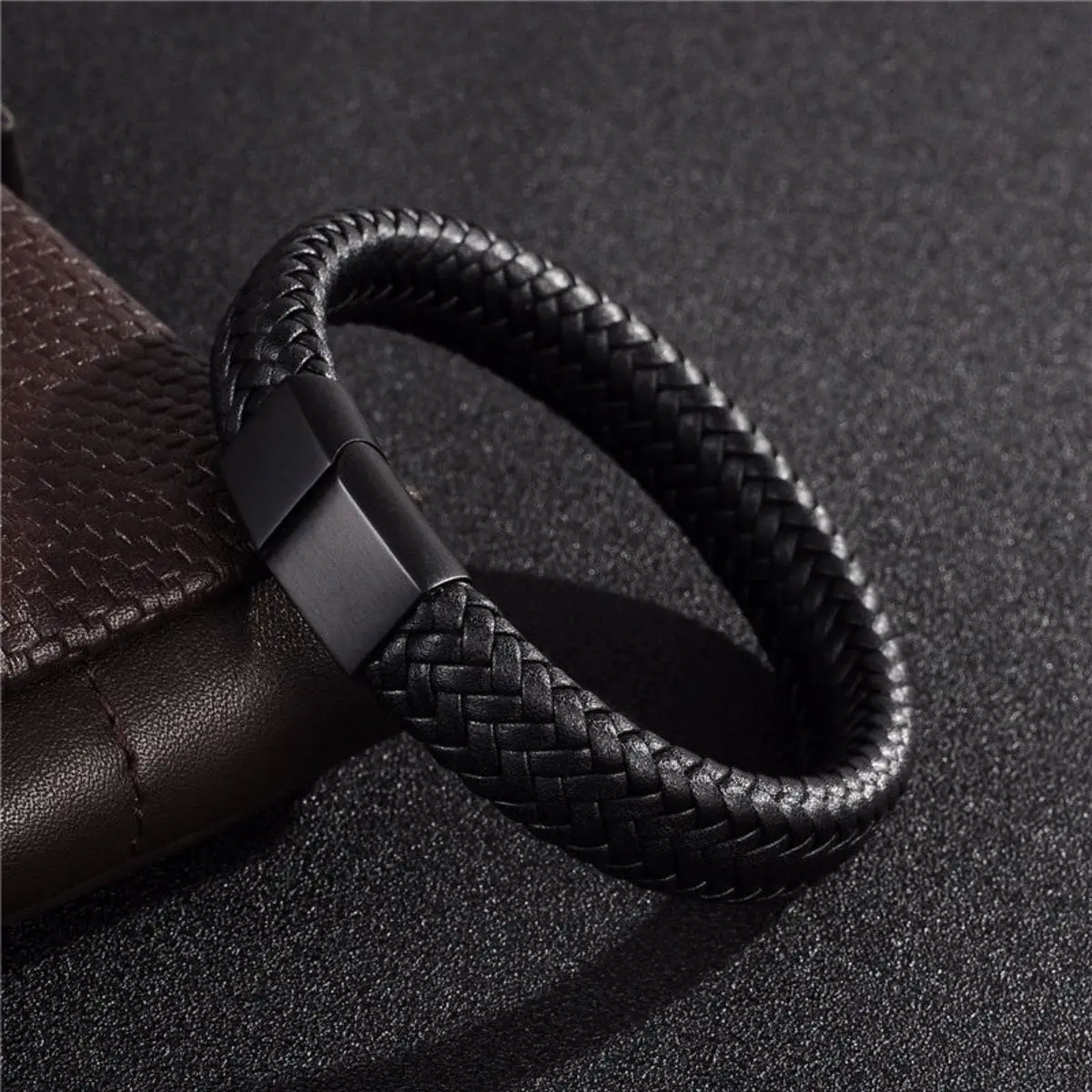 Retro Woven Leather Bracelet, Adjustable Men's Wristband Accessory, Unique Gifts for Man for Father's Day, Birthday & Valentine, Men's Accessories