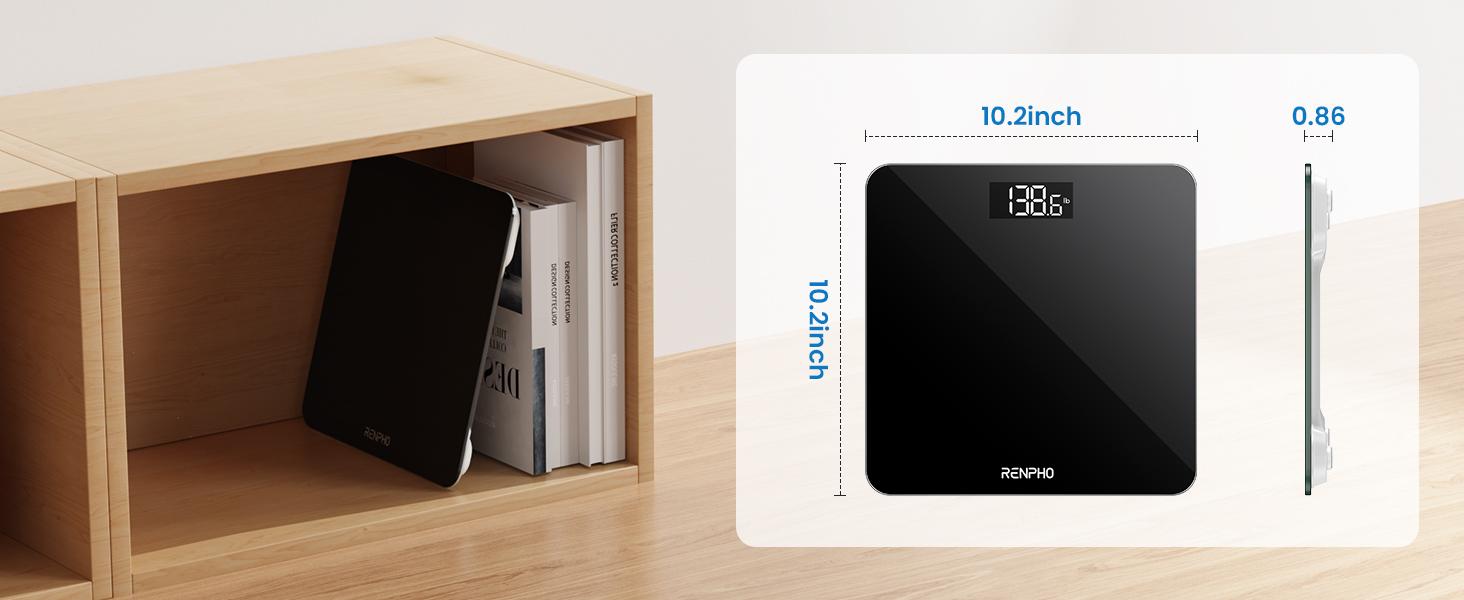RENPHO Digital Bathroom Scale Accurate Weight Measurement Scale with Backlit LED Round Corner Design, Spring Glow Up Body Scale Weight up to 400 lb/180kg