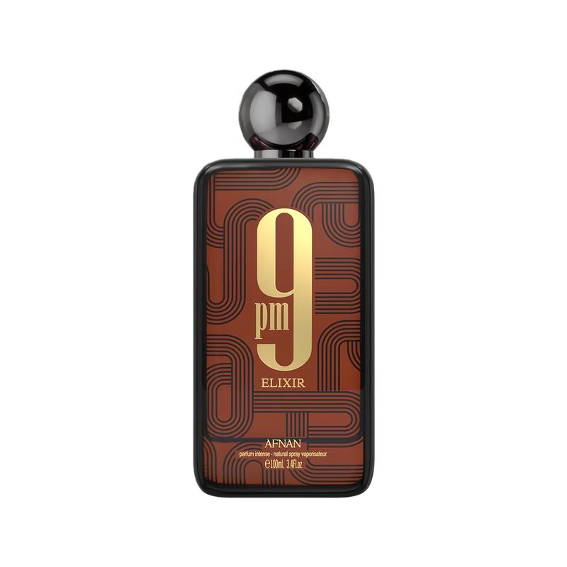 9 PM Elixir Unisex Extrait De Parfum 100ml 3.4 oz | Long Lasting Luxury Perfume for Men & Women | Warm Amber Woody Spicy Fragrance with Vanilla & Musk Notes | Premium Intense EDP Spray