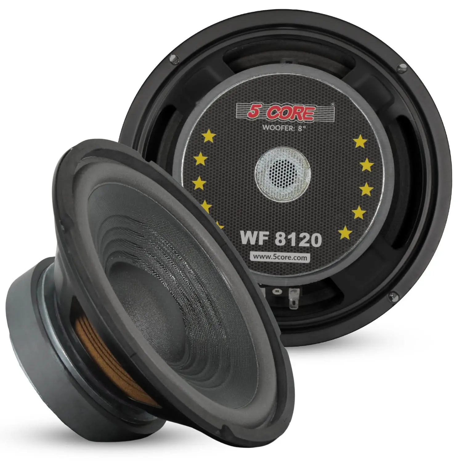 5 Core 8 Inch Car Woofer Audio 1000W 4Ohm Deep Bass Replacement Sub Woofer Loud Speaker System