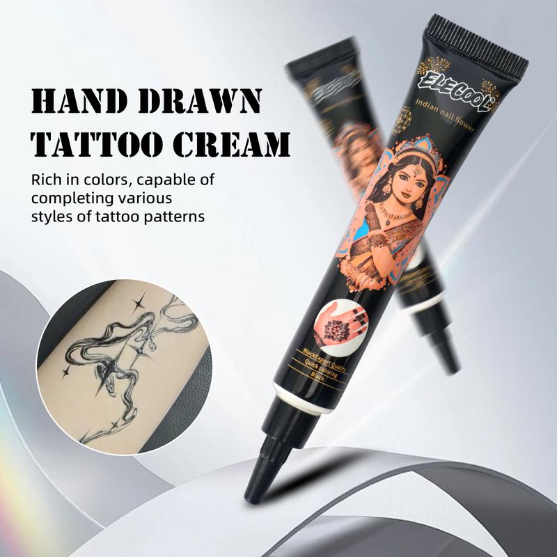 (Pack of 6) 25g-100% Fresh Natural Henna Cones | Original Henna Blend | Plant Based Temporary Tattoos |Two Colour Choose | Makeup Cosmetic