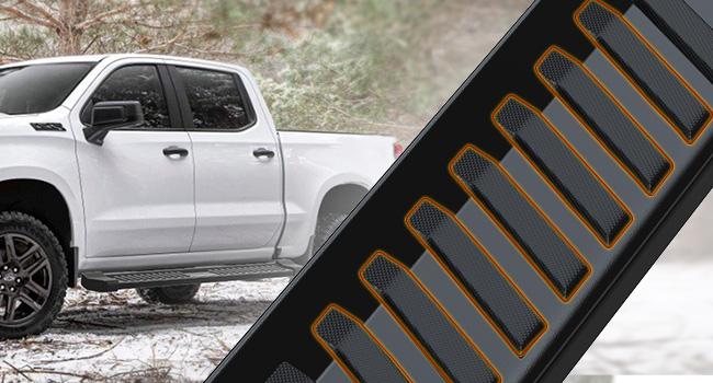 YITAMOTOR 6 Inches Running Boards for 2019-2025 Chevy Silverado/GMC Sierra 1500 Crew Cab/2020-2025 2500HD 3500HD Crew Cab Side Steps Textured Nerf Bars(Excl. 2019 1500 LD)