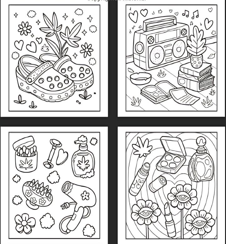 Stoner Therapy Simple & Easy Coloring Book for Relaxation - 40 Trippy Cool Designs for Stress Relief & Mindfulness Artwork Stoner Therapy Simple & Easy Coloring Book for Relaxation - 40 Trippy Cool Designs for Stress Relief & Mindfulness Artwork