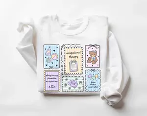 Occupational Therapy Coquette Sweatshirt / Short Sleeve T-SHIRT ,  OT Stamp Work , Occupational Therapist , COTA OT Assistant , Peds Pediatric Ot Gift