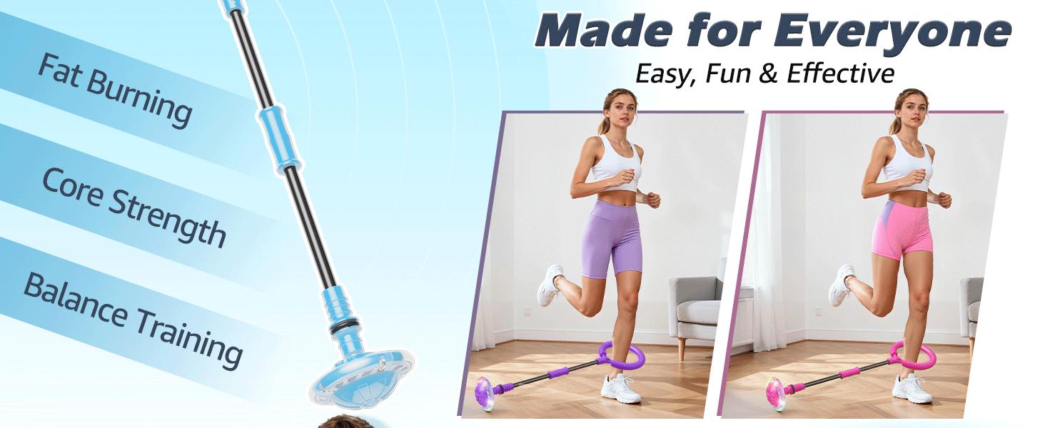 Skip Ball Calorie Burner - LED Rechargeable Smart Fitness Equipment for Daily Cardio, Leg Training & Balance - Retro 90s Toy Design with Counter & Calorie Tracker | TikTokShop Black Friday