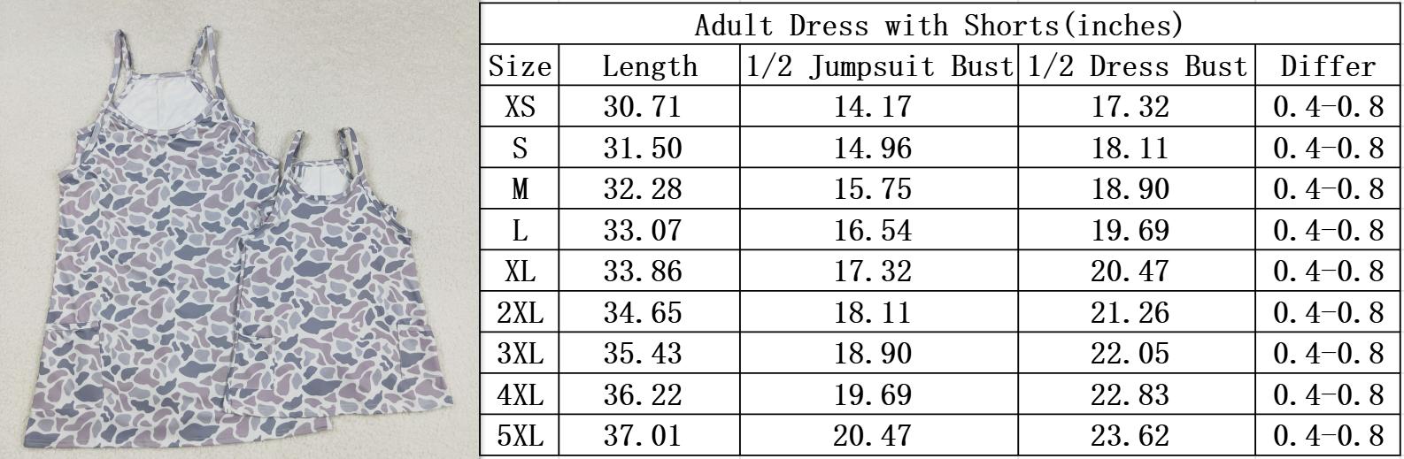 Adult women grey camouflage active wear athletic summer yoga dress Adult women grey camouflage active wear athletic summer yoga dress