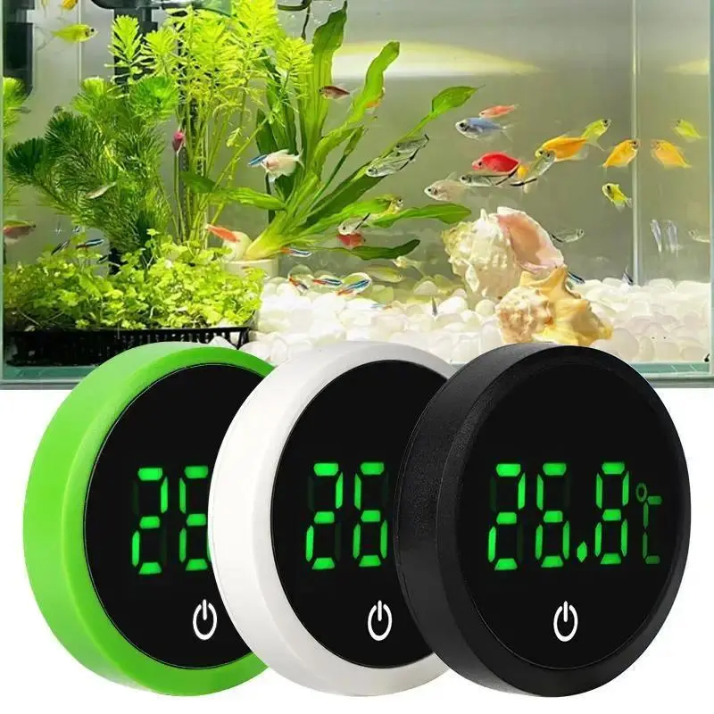 Digital Aquarium Thermometer, Self-Adhesive LCD Large Screen Monitor for Fish Tanks, Salt Water Tanks, Reptile Terrariums, Tortoises & Lizards, Reptiles