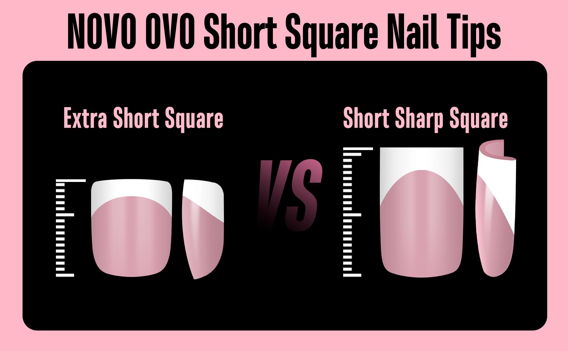 NOVO OVO Short Sharp Square White French Tip Nail Tips Press on BERRY PINK, Need Builder Gel Top Coat Nail Glue, Soft Gel Fake Nail Extension, Full Cover False Nails for Salon DIY x 15 Sizes 240 pcs【NO GLUE ,TOP COAT AND LAMP INCLUDED】