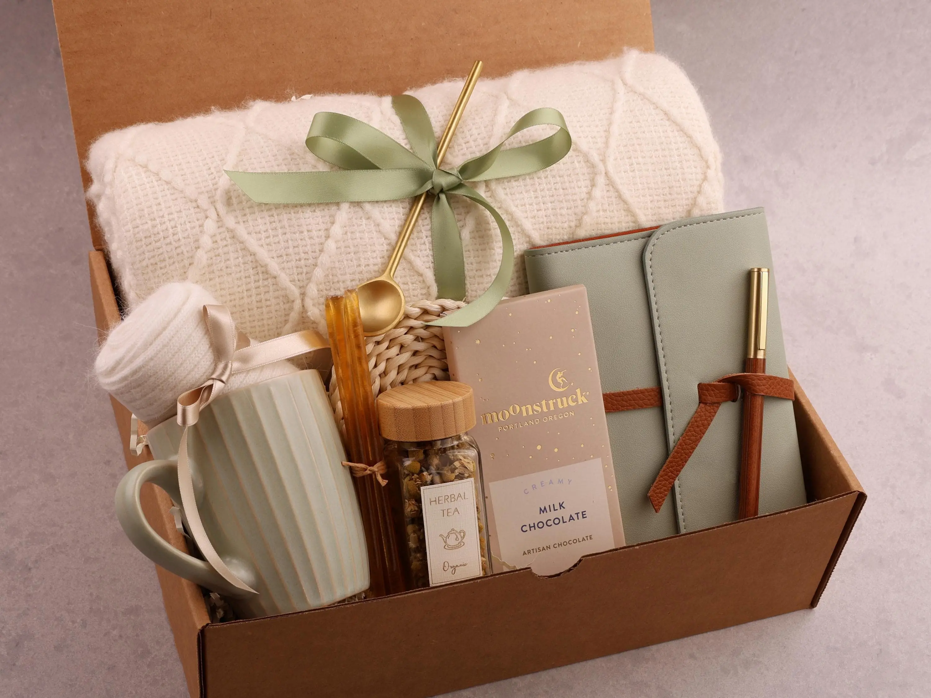 HOT Hug In A Box, Self Care Basket, Blanket Gift Box, Encouragement Gift, Mom Gift Set, Hygee Gift Box, Thinking Of You Box, Cozy Care Package