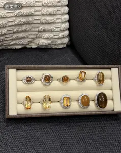Natural citrine ring, bring you wealth and positive energy