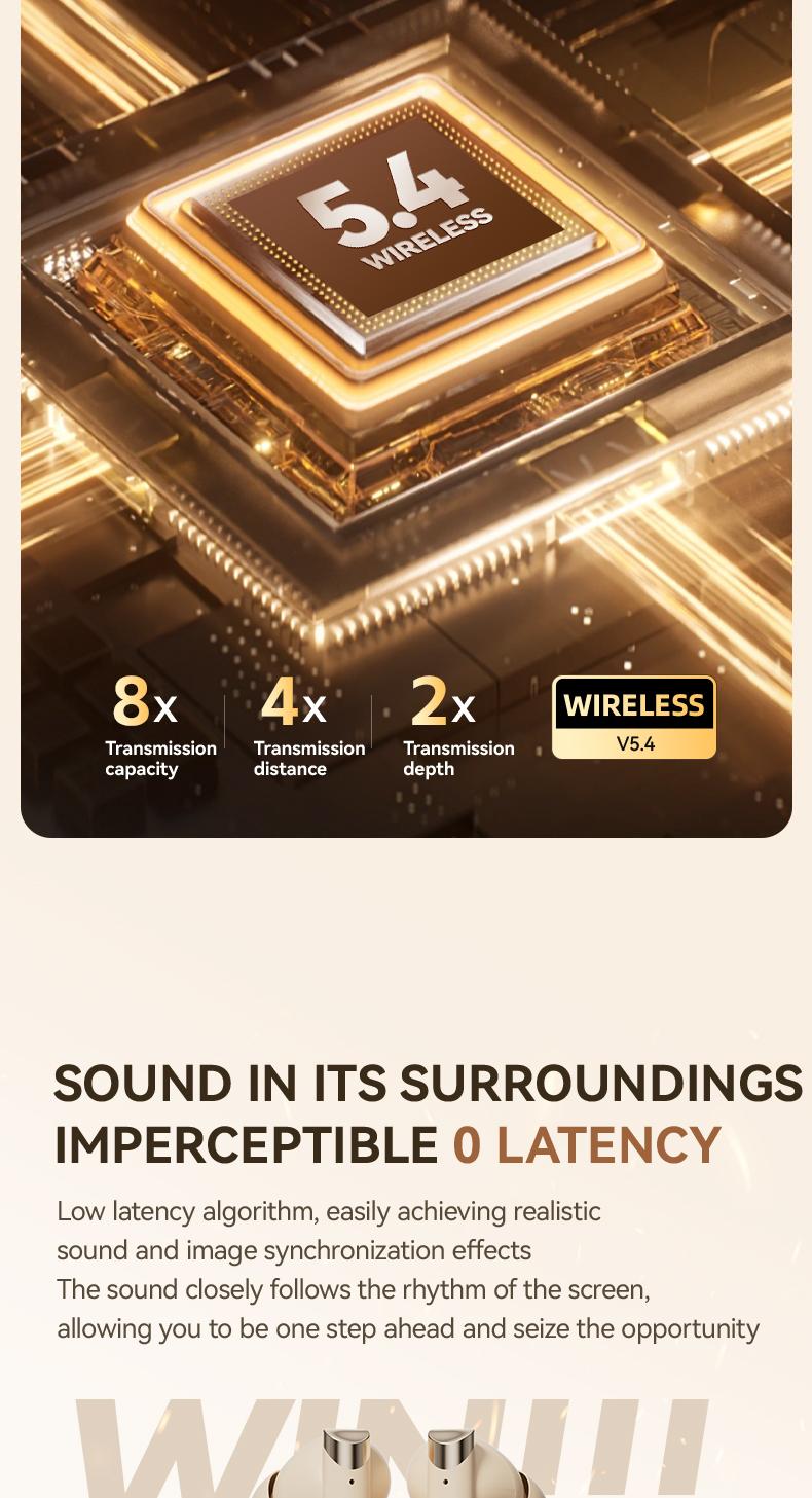 acer OHR508 Wireless Stereo Earbuds, In-Ear Noise-Canceling Earphones, Extra Long Battery Life, Universal Fit for Men and Women, Comfortable Wear, Noise Isolation Headphones, HIFI Sound Quality Music Headset Beige Audio Electronic