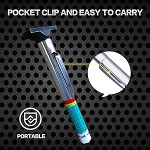 2 Counts 25mm Car Tire Tread Depth Gauge Color Coded, Universal Car Tire Tread Depth MeterReads in MM and 32nds, Quickly Identifies Tread on Tires