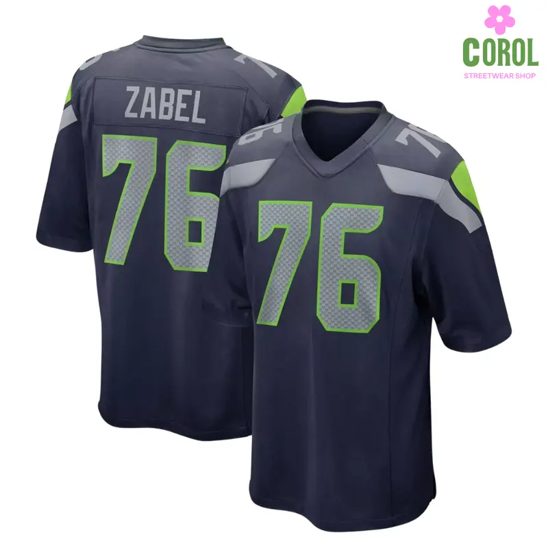 Grey Zabel #76 – Men’s & Women’s Unisex Football Shirt, 2025 American Football Player Game Jersey, Unisex Men & Women, 2025 Game Day Fan Gift