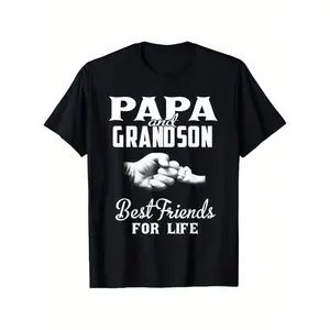 Men'S Funny Best Friends for Life T-Shirt - Father & Grandson Best Friends Matching Outfits - Funny Family Bonding Gift Idea - Birthday/Christmas Present - Funny Grandpa & Dad Apparel - White Crewneck Tee -  - Casual Casual Attire - F