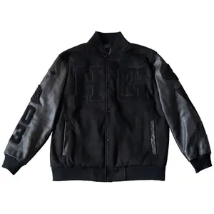 HG 5 Star Letterman Jacket - Black/Black