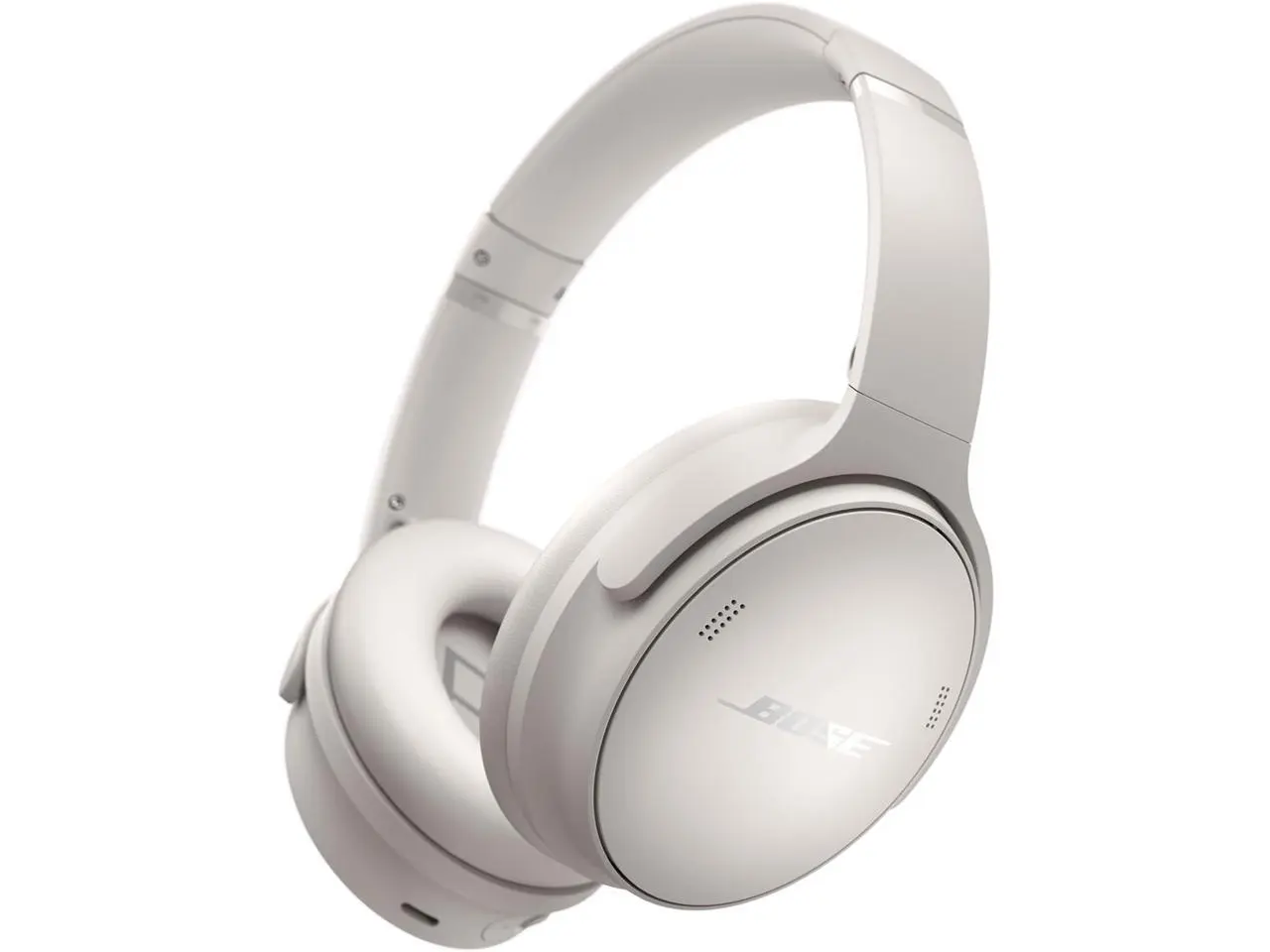 Bose QuietComfort Headphones - Wireless Bluetooth Headphones, Active Over Ear Noise Cancelling and Mic, USB-C Charging, Deep Bass, Up to 24 Hours of Playtime, White Smoke