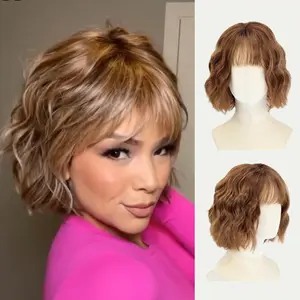 Bernice— Wigyy Curl Bob Wig with Bang,