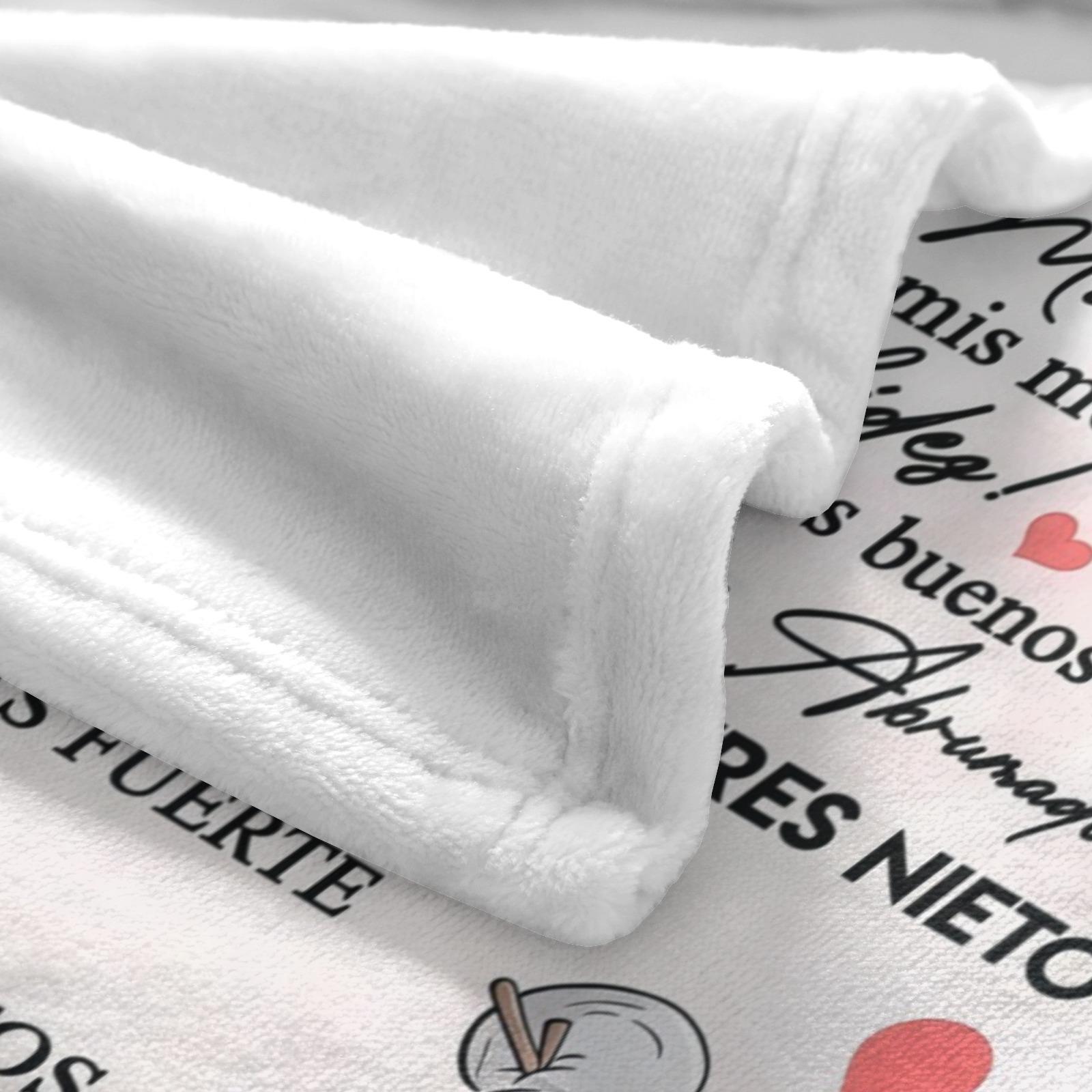 A mi Nieto Abuela’s Love Flannel Blanket Soft Cozy Spanish Language Gift Throw with Heartfelt Grandmother to Grandson Messages Adorable Illustration Perfect for Gifting to Your Grandson