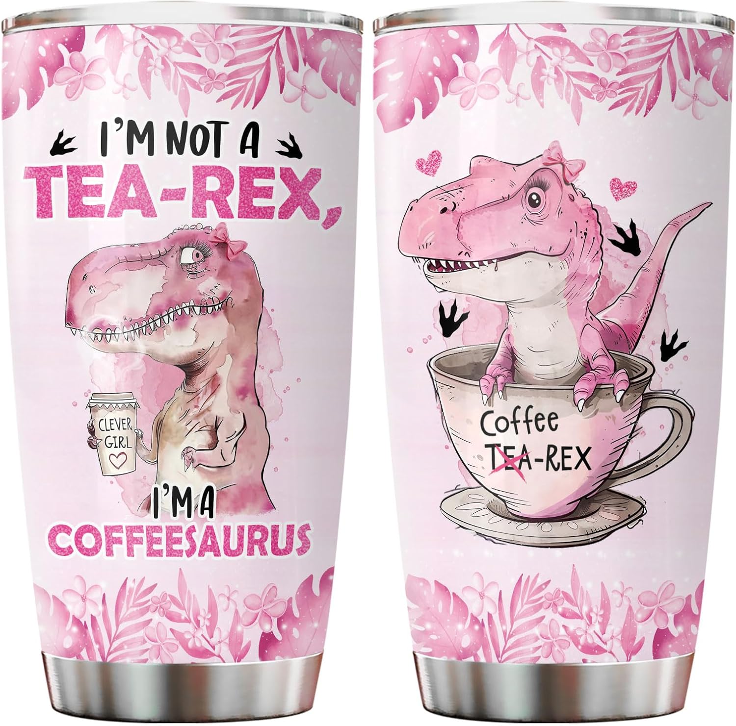 Custom Mama Dino Mothers Day Tumbler Gifts For Mom, Wife -  Tumbler Drinkware Flasks Bottled Gifts For Mom From Daughter, Son, Kids
