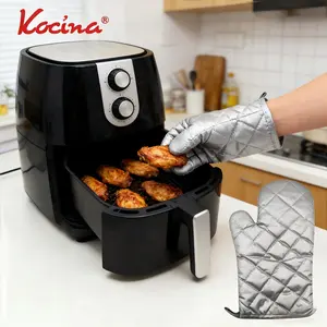 Durable High Temperature Resistant Anti-Scald Heat Insulation Oven Glove Non-Slip Wrist Protection Multi-Function Kitchen Baking Protection Glove