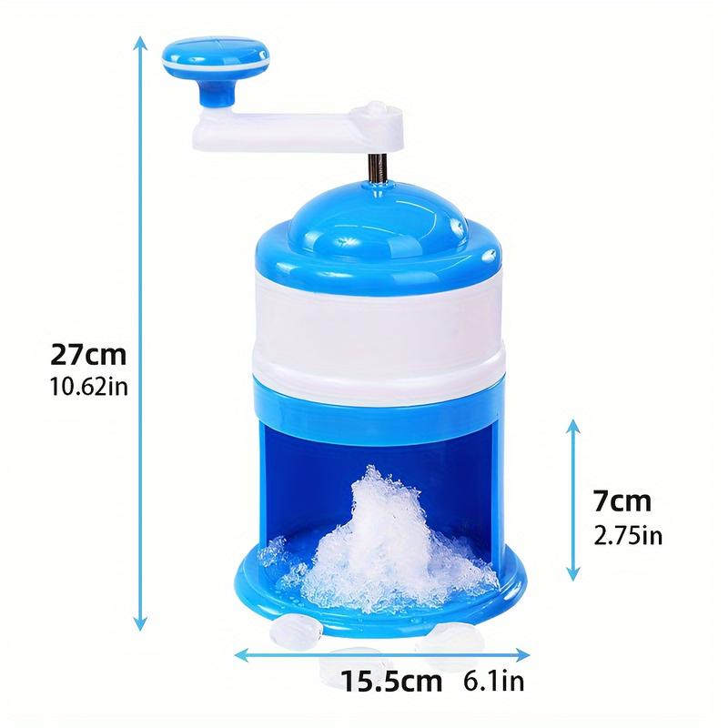 Snow Cone Machine Hand Crank, Shaved Ice Maker Machine for Home, Ice Shaver Hand Crank, Slushy Maker Machine, Ice Crusher for Snow Cones, Ideal for Summer Party, Portable